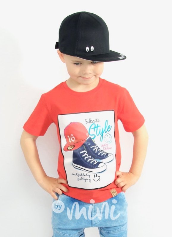 Skate style chlapecké triko červené