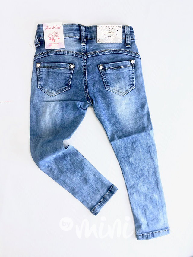 Stretch dívčí džíny hvězdičky