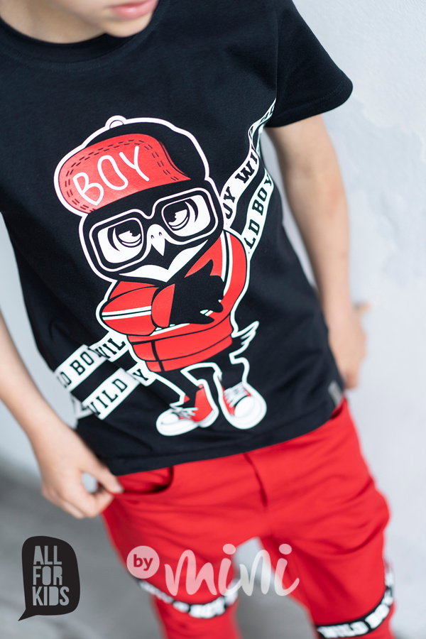 Wild boy chlapecké triko + tepláky red