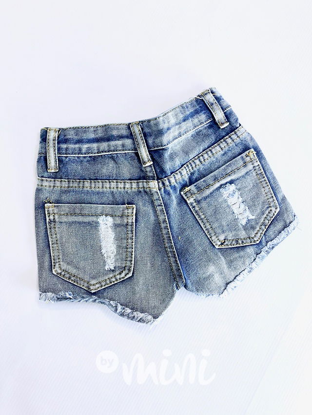 Dětské designové zdobené džínové kraťasy