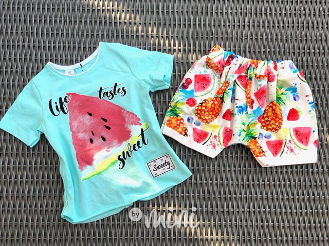 Fruit dívčí letní komplet kraťasy+triko