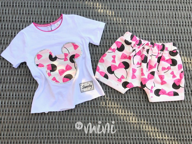 Minnie dívčí letní komplet kraťasy+triko