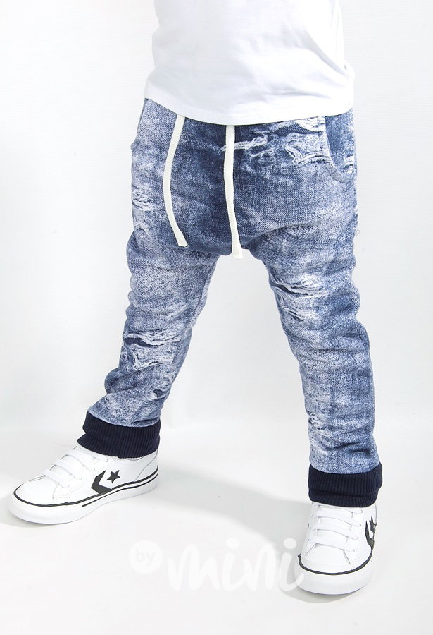 Jeans style baggy tepláky
