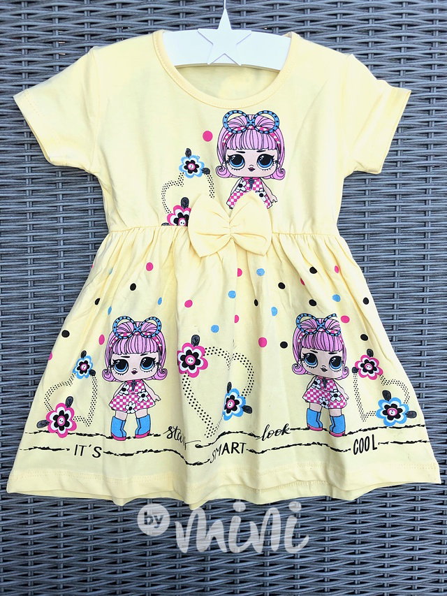 Doll tunika s mašličkou žlutá