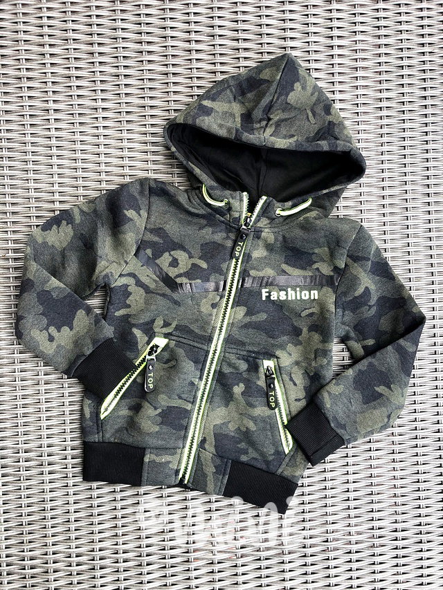 Army sporty mikina zelený neon