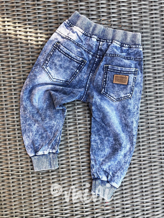 Jeans tepláčky s prošitím
