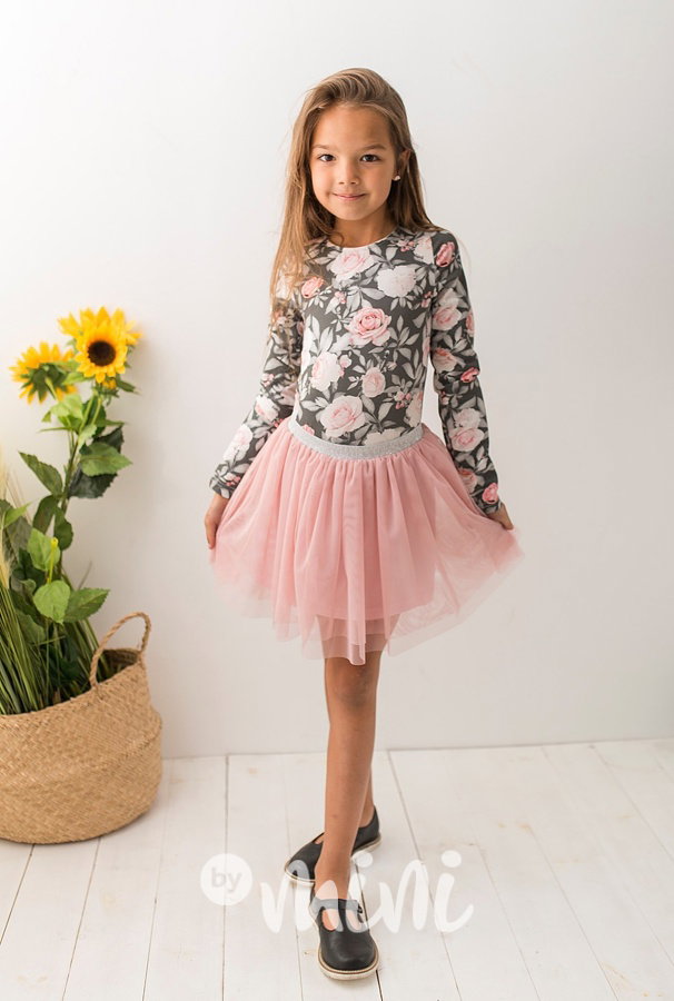 Pudder pink tutu tylová sukýnka