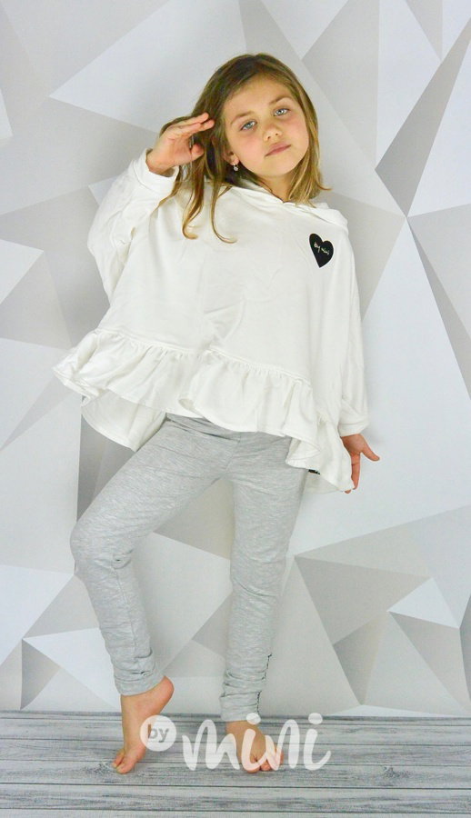 Oversize pončo krémové