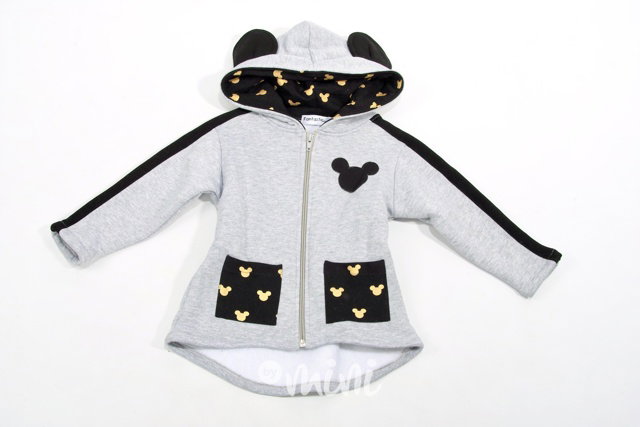 Dívčí vyteplená mikina gold Mickey