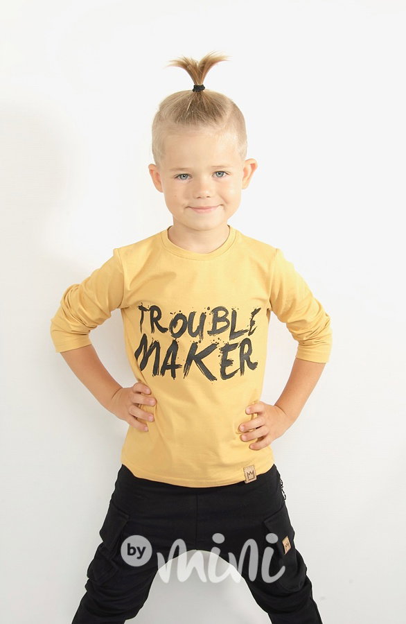 Trouble maker triko mustard