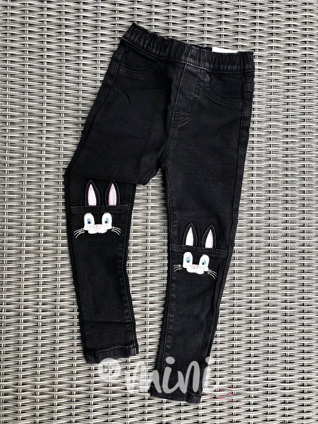Stretch jeans jegginy bunny black