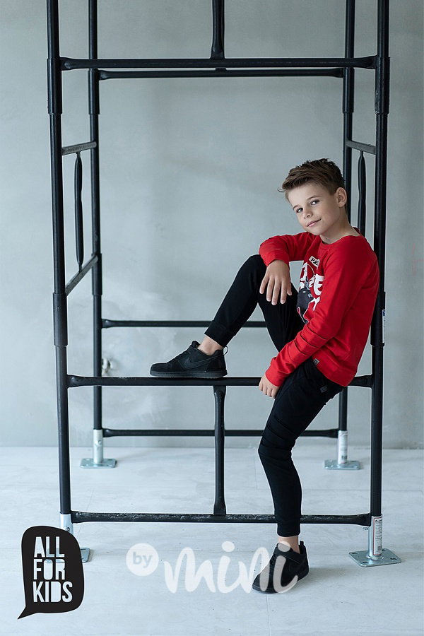 Cool ripped červená mikina