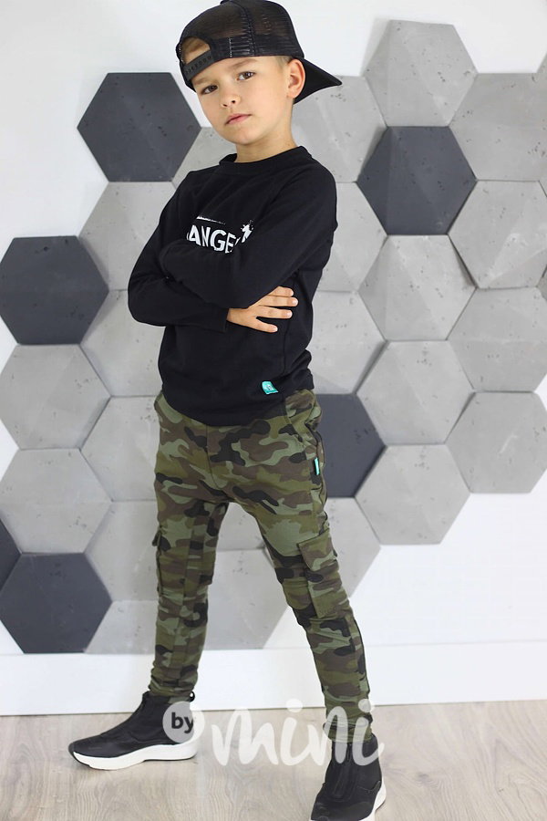 Danger longsleeve triko černé