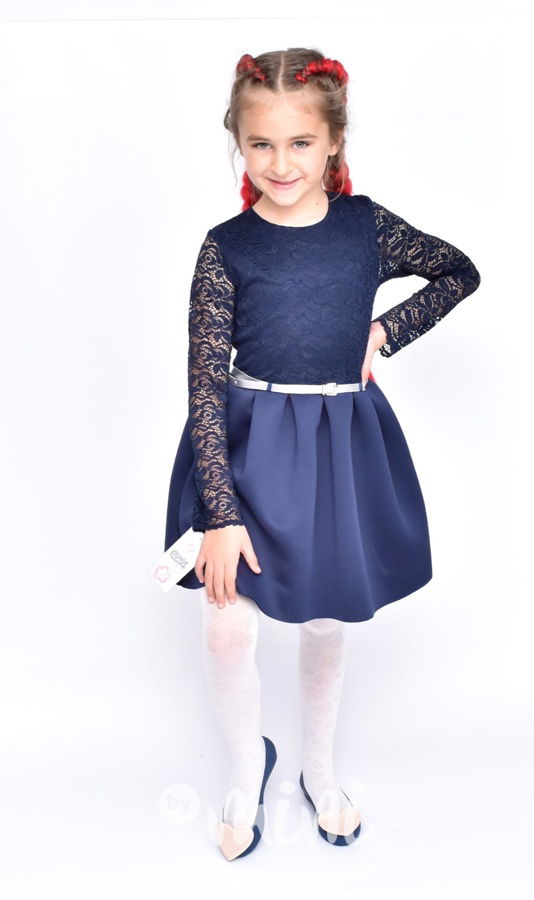 Luxury royal blue dress - tmavě modré dívčí šaty