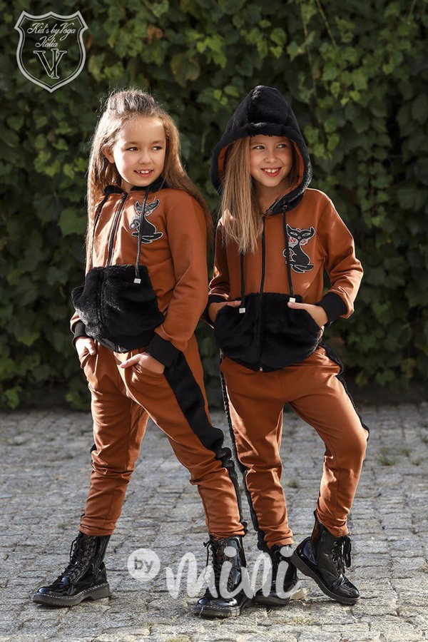 *Exkluzivní* karamel dívčí tepláková souprava