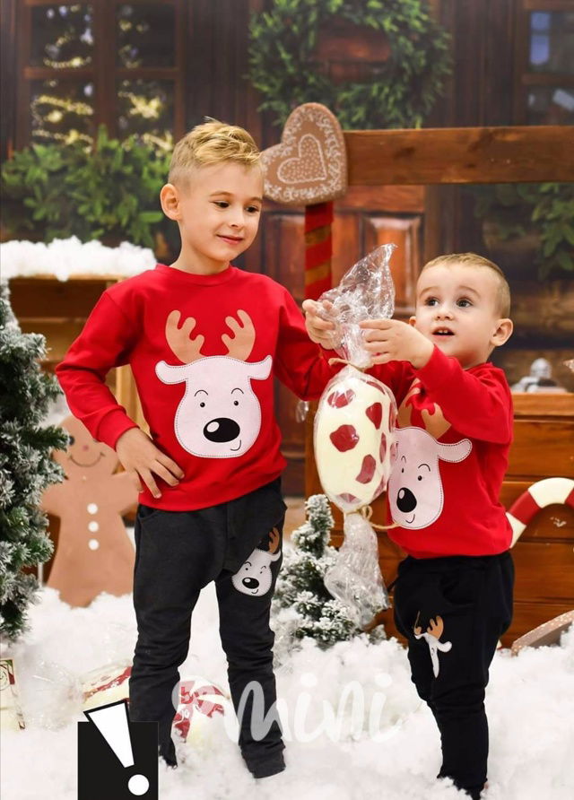Xmas chlapecký komplet se sobem