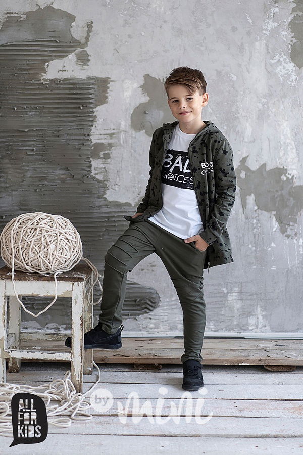 Bad choices dlouhá chlapecká mikina khaki