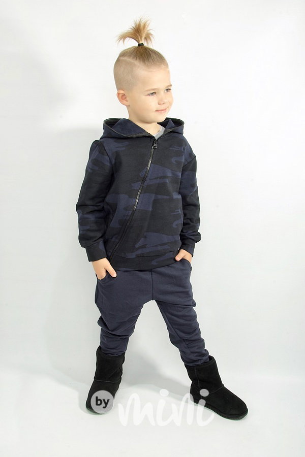 Zateplené dark blue tepláčky