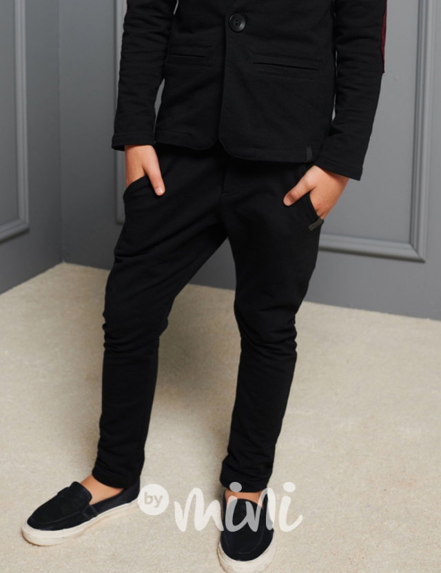 Black elegant pants - černé chlapecké kalhoty
