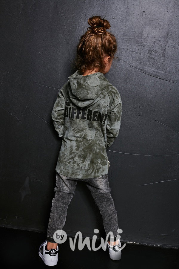 *Premium* tie-dye khaki mikina