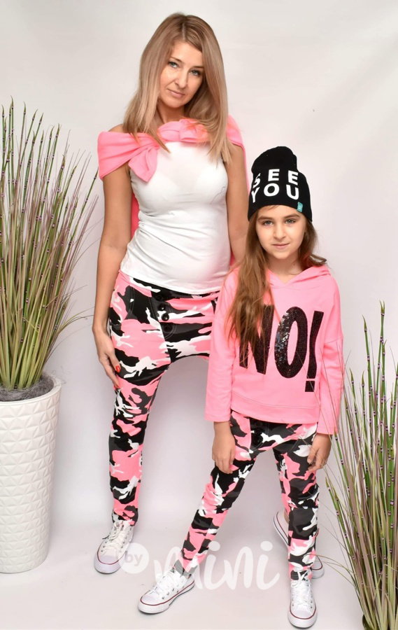 Neon PINK mikina "NO"