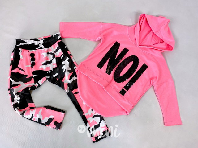 Neon PINK mikina "NO"