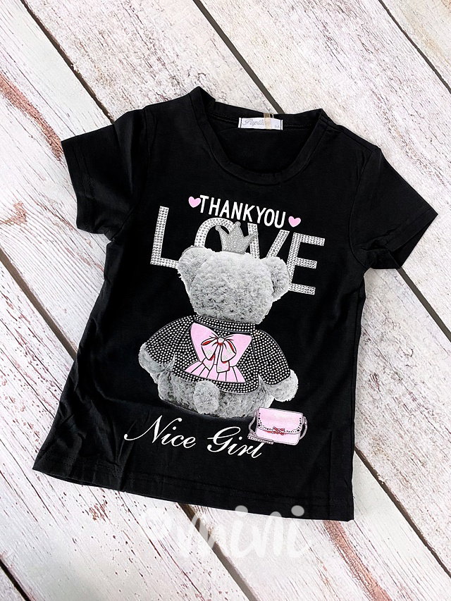 Triko LOVE bear - černé