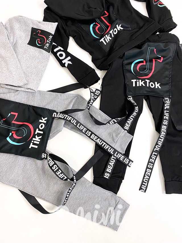 Tik Tok tepláčky - lacláče - černé