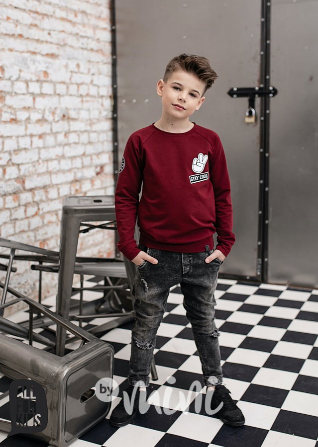 Ripped dark black jeans
