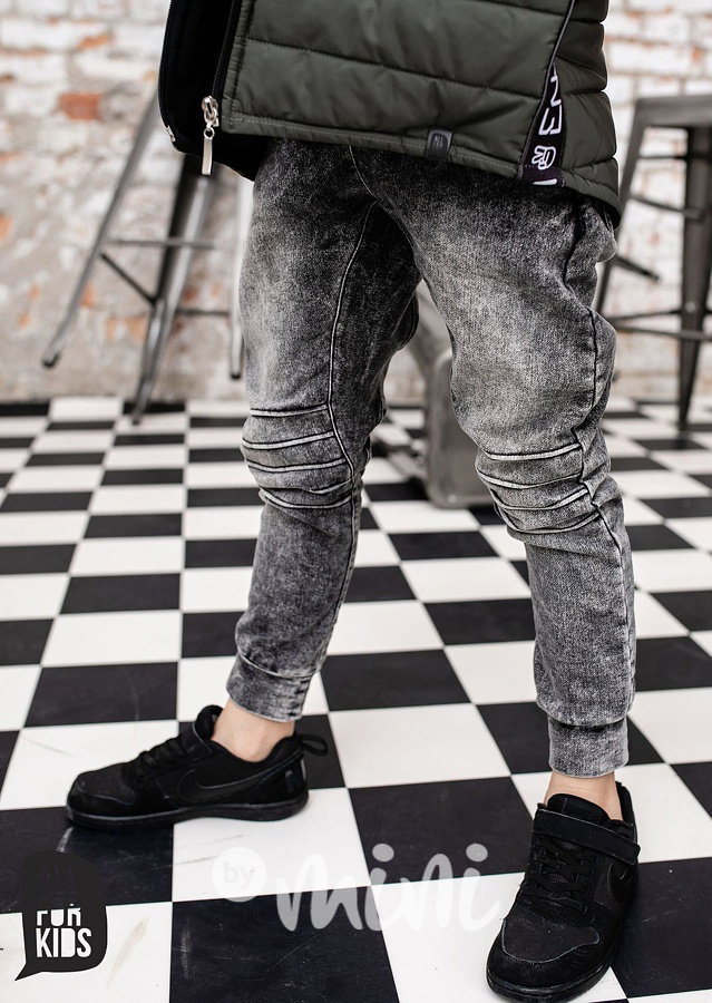 Cotton jeans biker - černé