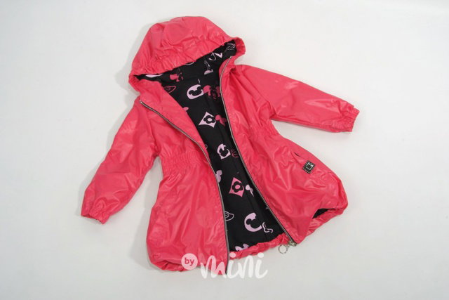 Dívčí malinový jarní kabátek přechodový