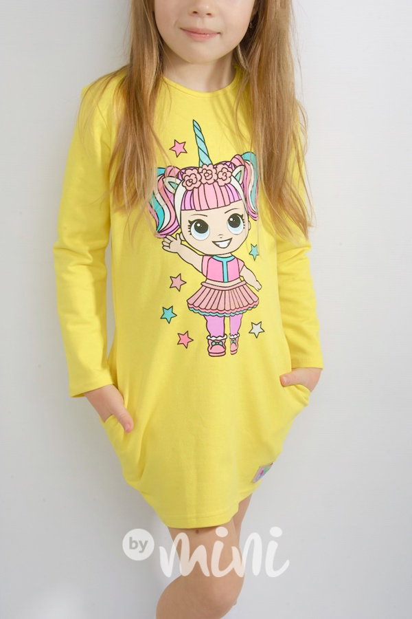 Dětské žluté šaty LOL