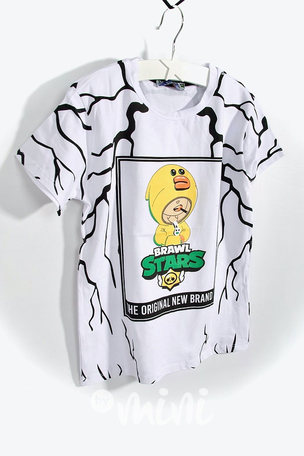Brawl Stars triko MARBLE - white/black