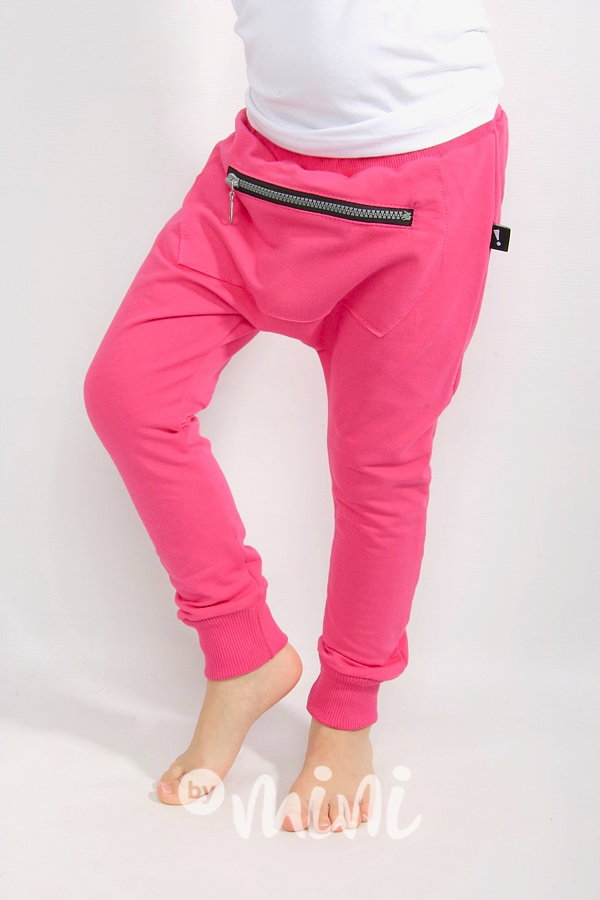 Dětské růžové pink baggy tepláky