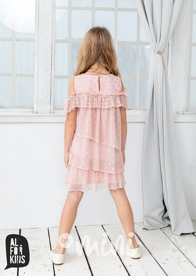 Elegant BOHO dívčí šaty - pink