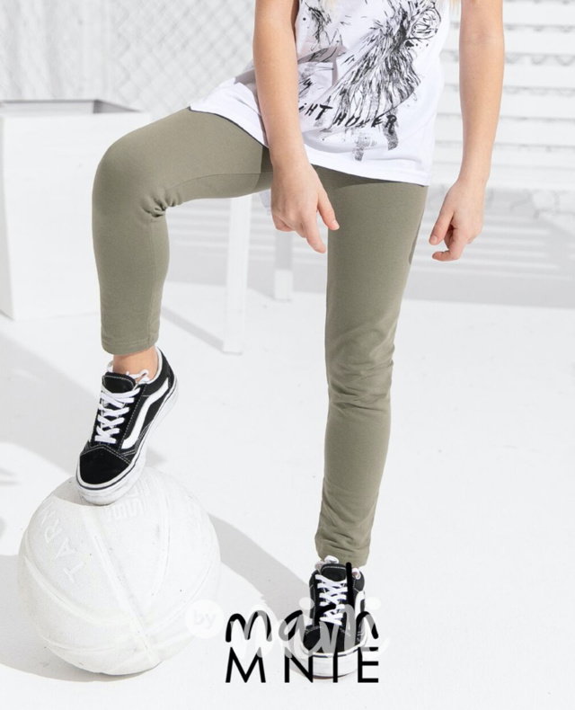 Khaki dívčí legíny *Premium*