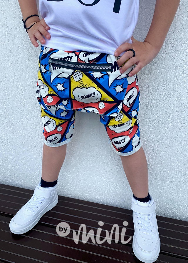 What baggy chlapecké kraťasy se zipem