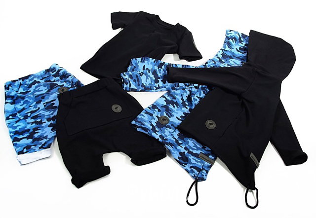 Blue army long mikina *DreamDress*