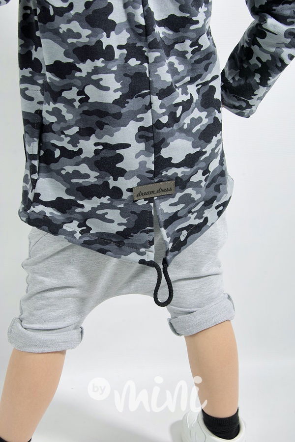 Grey army long mikina *DreamDress*