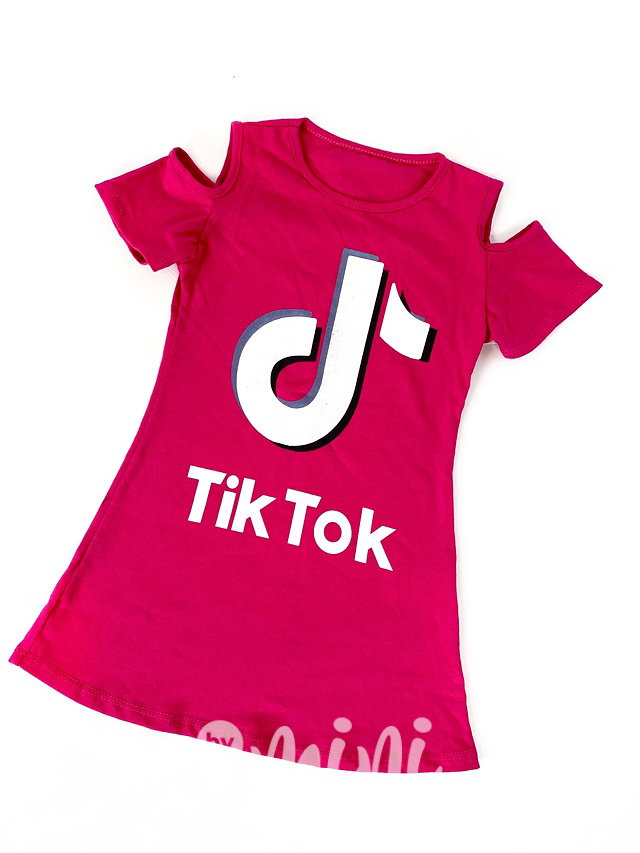 Tik Tok letní tunika - malinová