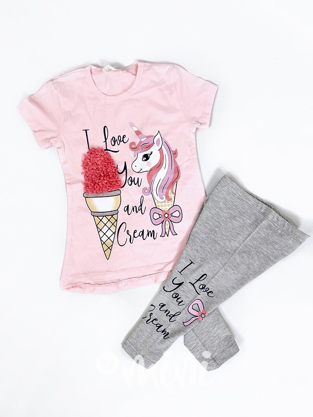 Unicorn summer set - růžová
