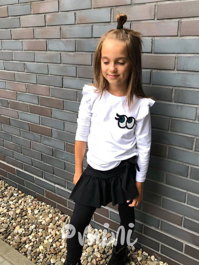 Černé dětské sukňolegíny 2v1