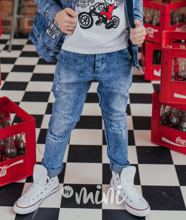 Modré ripped jeansy - All for kids