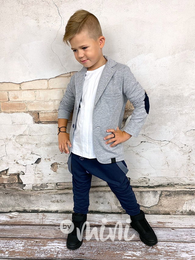 Šedé chlapecké sako