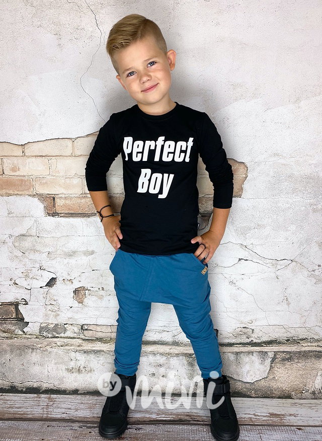 Baggy tepláčky s prošitím - petrol