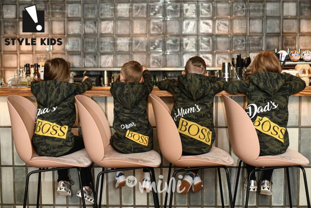 Dad's boss - thermo dlouhá mikina army