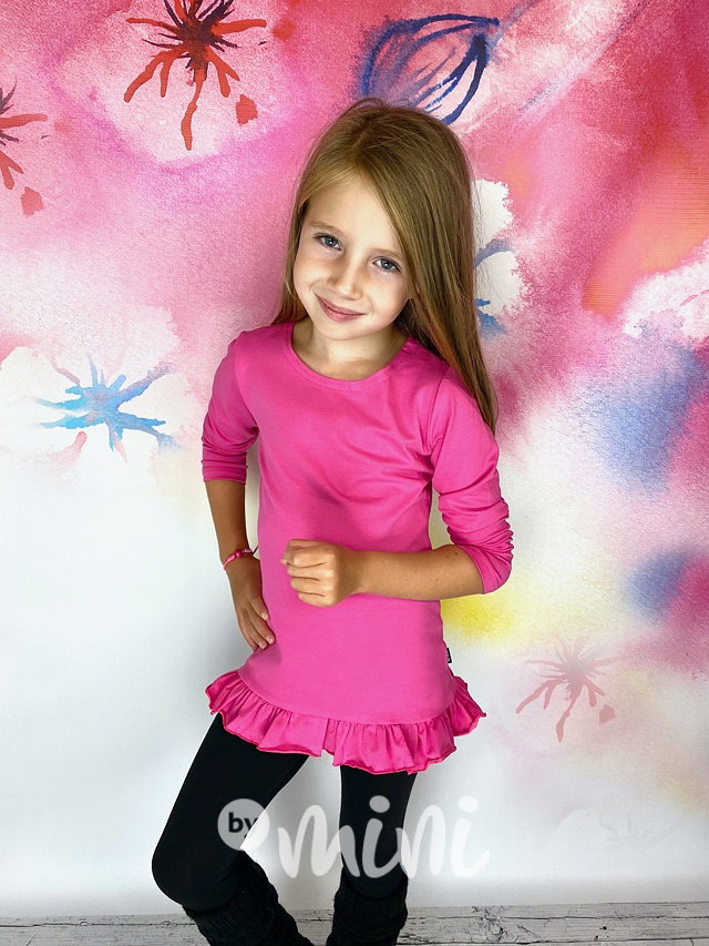 Barbie pink tričkotunika s řasením