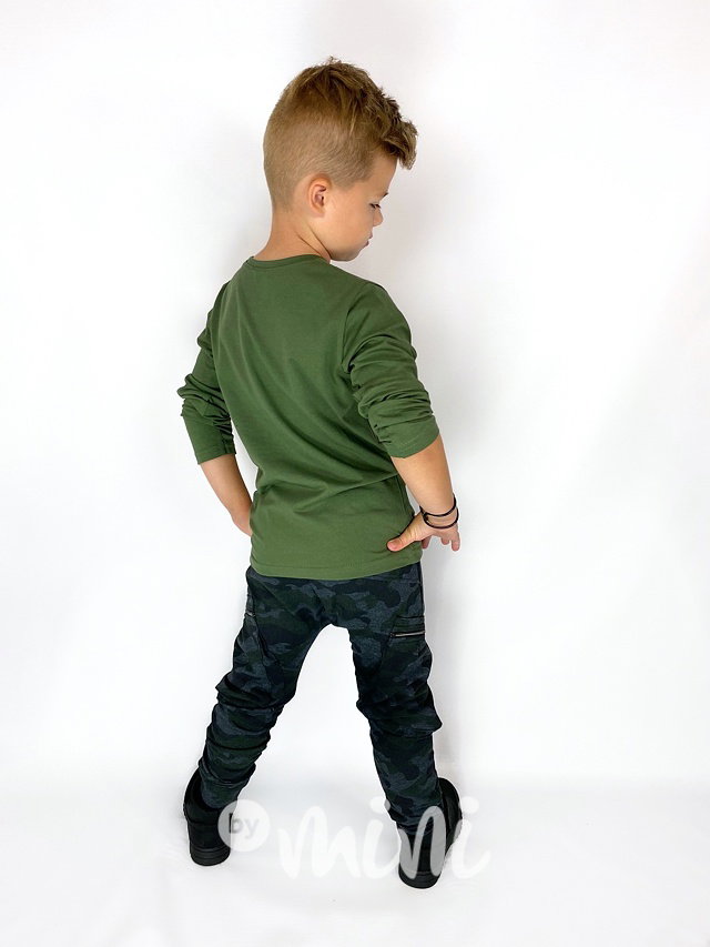 Bad boy longsleeve chlapecké triko khaki