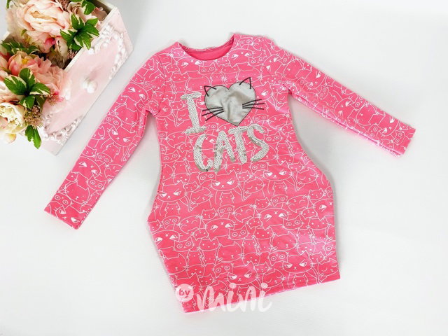 I love cats neon pink tunika