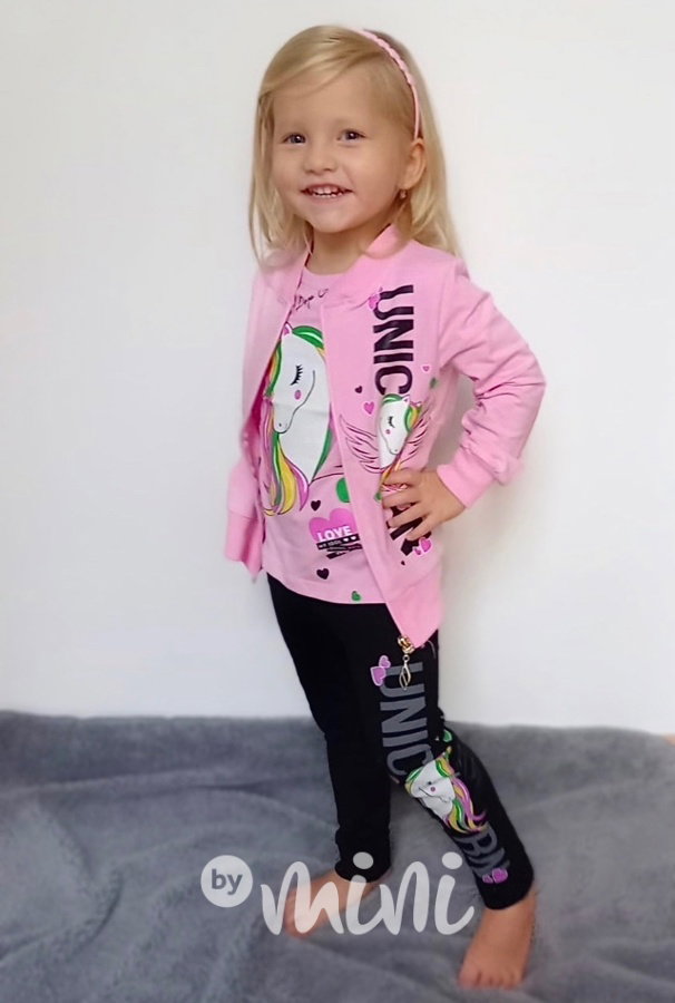 3pcs Unicorn souprava - pink